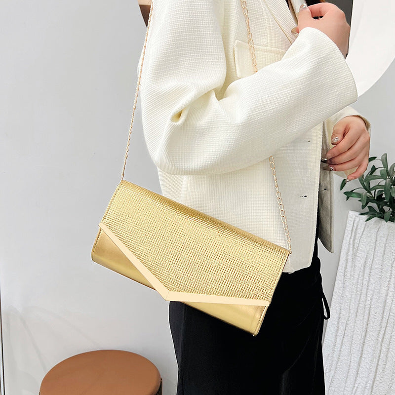 Women elegant clutch bag with glitter accent