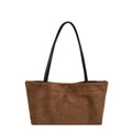 Suede Shoulder Tote Bag