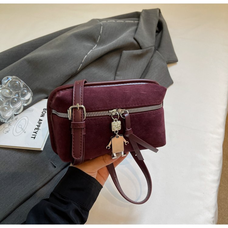 Women's practical shoulder bag made of high-quality suede leather-https://detail.1688.com/offer/974044430038.html-Calm Wears-Wine red-nothing-Calm Wears