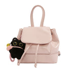 Women's mini backpack with playful pendant