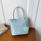 Stylish Heart-Embellished Everyday Tote Bag