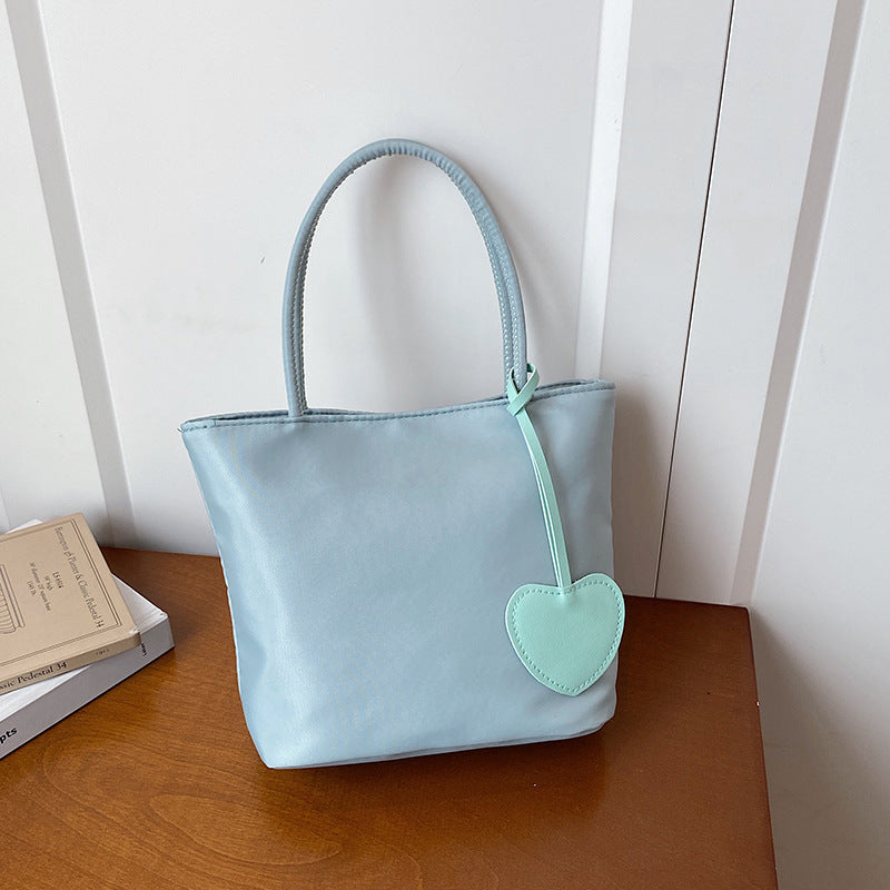 Stylish Heart-Embellished Everyday Tote Bag