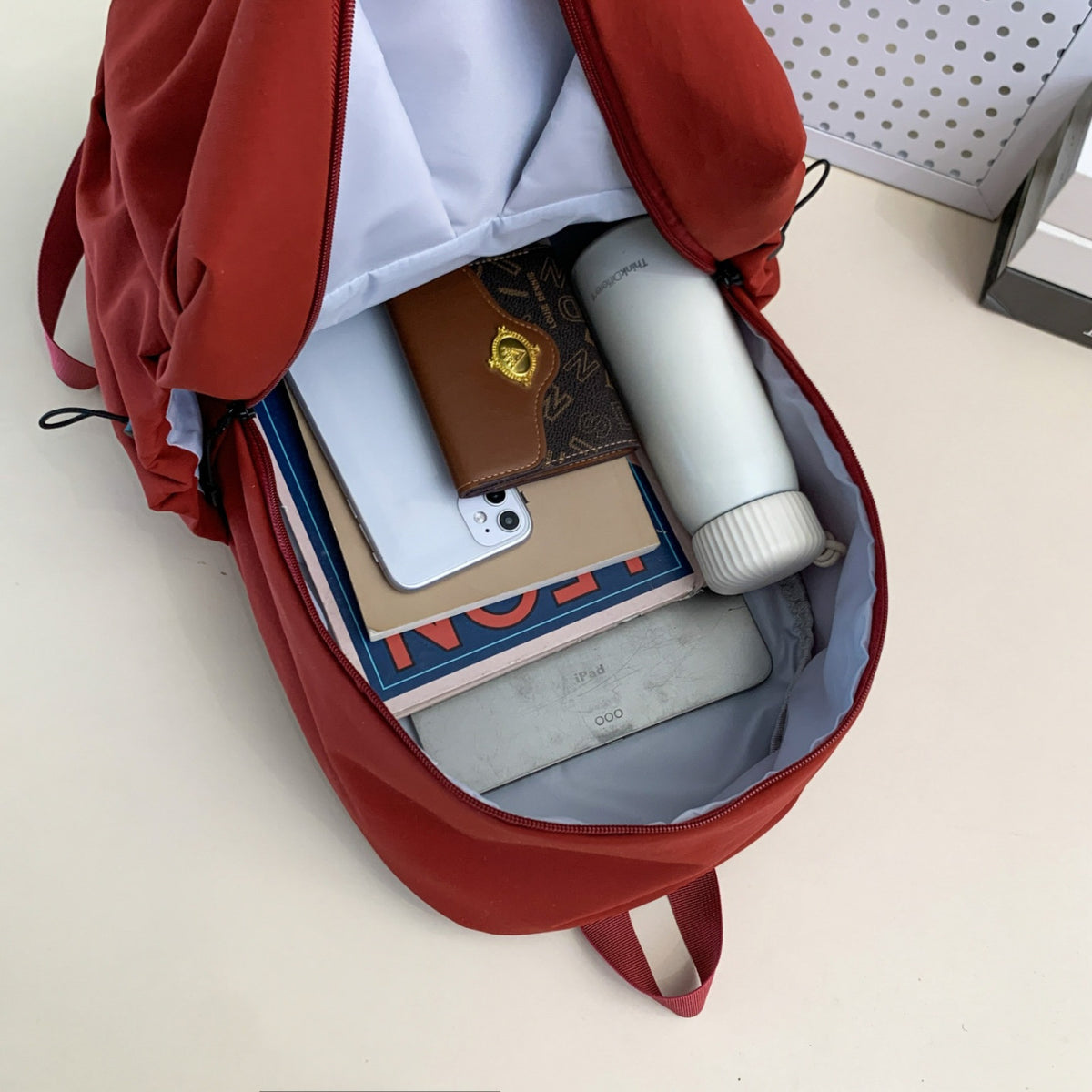 Backpack with High-Quality Craftsmanship and Cute Teddy Pendant
