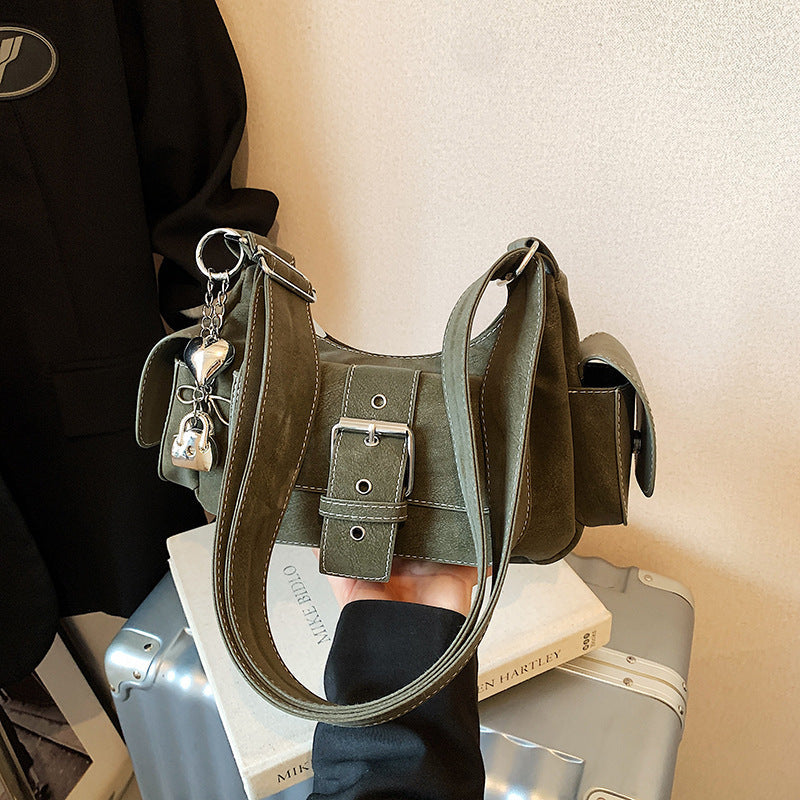 Women's shoulder bag in modern design with practical compartments-https://detail.1688.com/offer/1009380597804.html-Calm Wears-Green-Size: with tag-Calm Wears