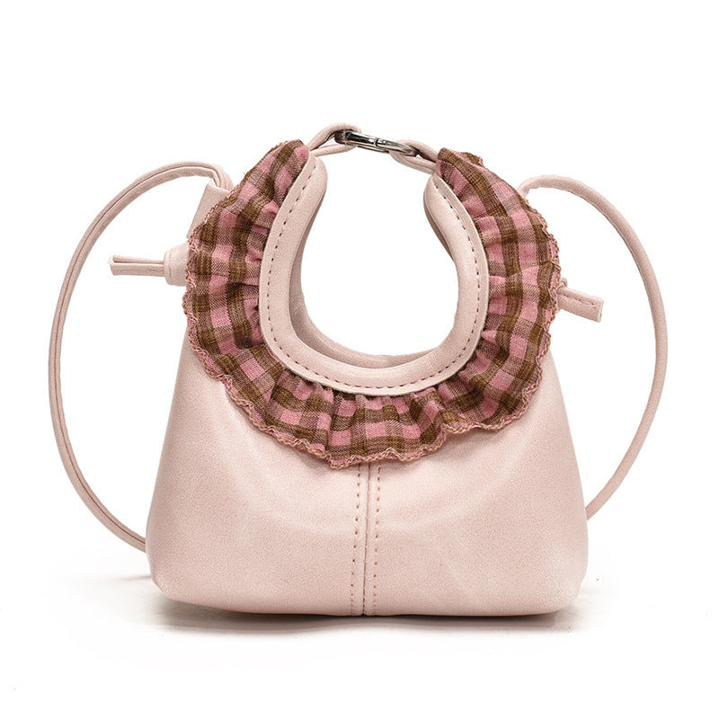 Women’s mini handbag with trendy ruffle design-https://detail.1688.com/offer/1003980848346.html-Calm Wears-Rosa-nothing-Calm Wears