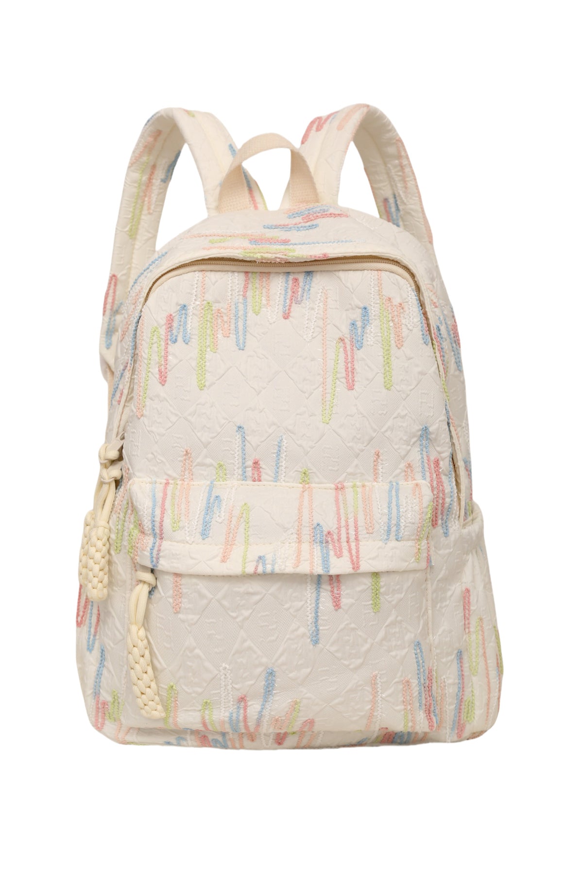 Patterned Backpack with Additional Compartments