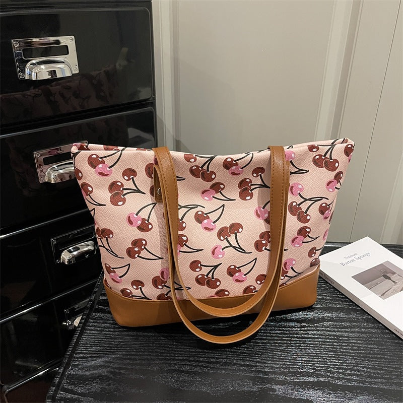 Playful Printed Canvas Tote Bag