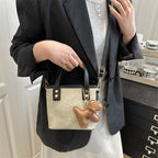 Playful Denim Mini Handheld Tote Bag