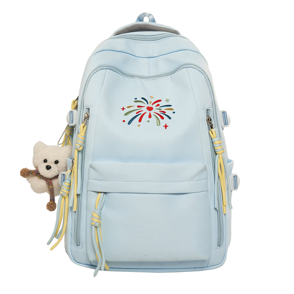 Backpack with Colorful Decorations and Innovative Compartments