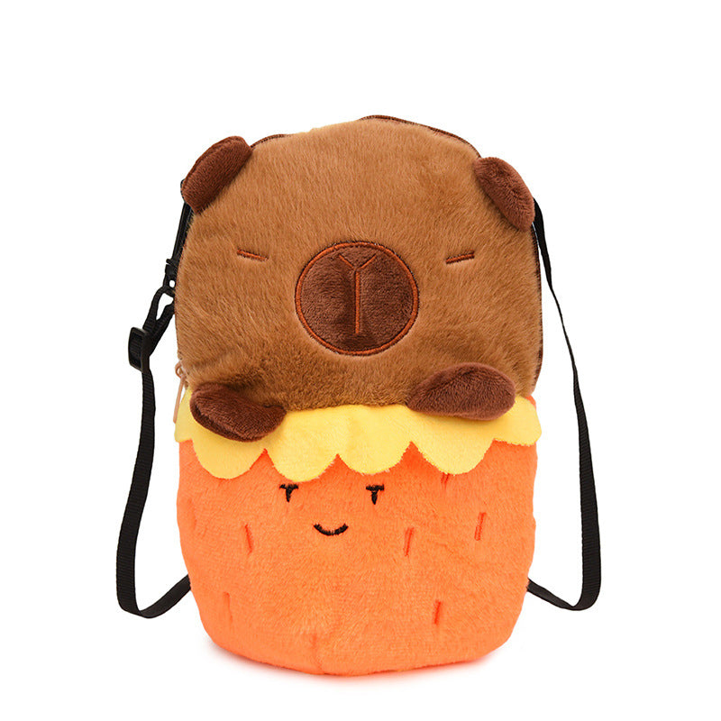 Plush Shoulder Bag with Cute Dessert Design