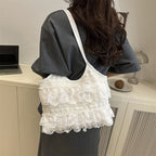 Ruffled Lace Crop Top