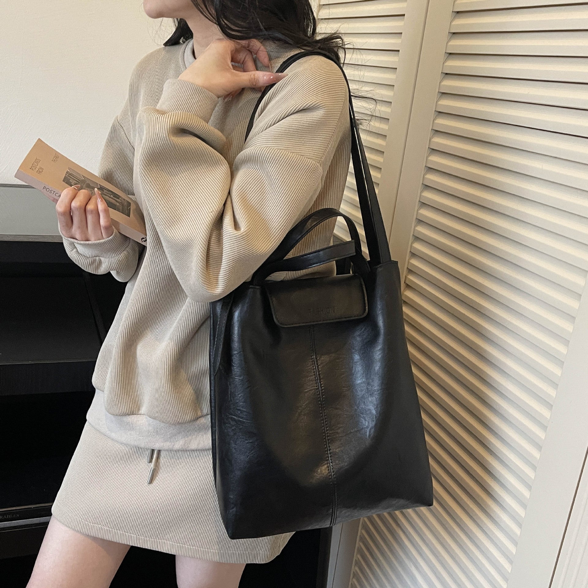 Women's high-quality leather tote bag-https://detail.1688.com/offer/1013419824764.html-Calm Wears-Braun-nothing-Calm Wears