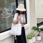 Chic Embroidered Shoulder Tote Bag
