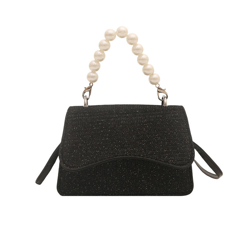Women Mini Handbag with Bead Accent