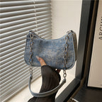 Vintage-Inspired Denim Hobo Bag