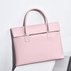 Elegant Structured Leather Office Tote Bag
