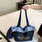 Casual Denim Shoulder Tote