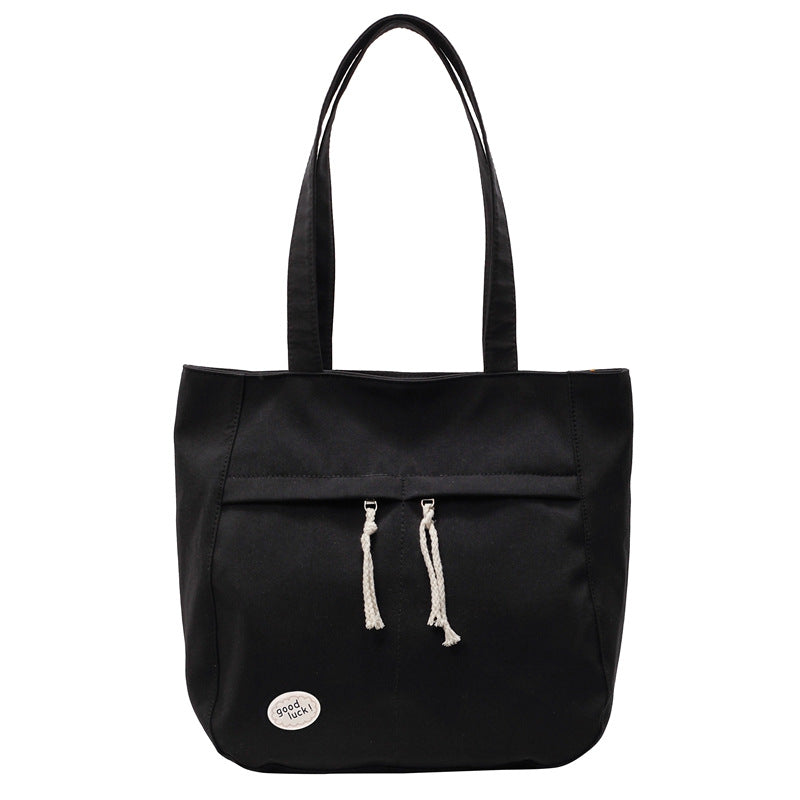 Casual Multi-Pocket Canvas Tote Bag Calm Wears