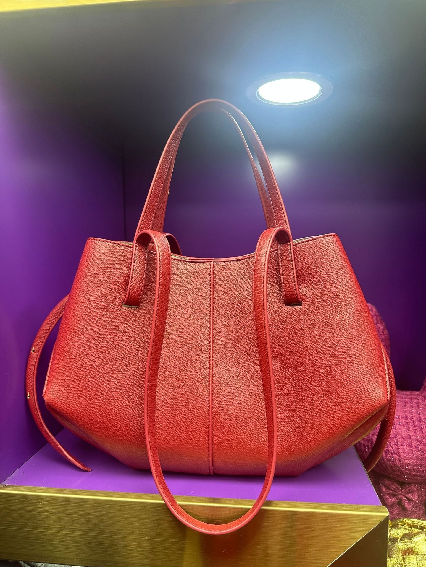 Women's Tote Bag with practical interior pocket and detachable wallet-https://detail.1688.com/offer/869288444309.html-Calm Wears-Bordeaux-428525-Calm Wears