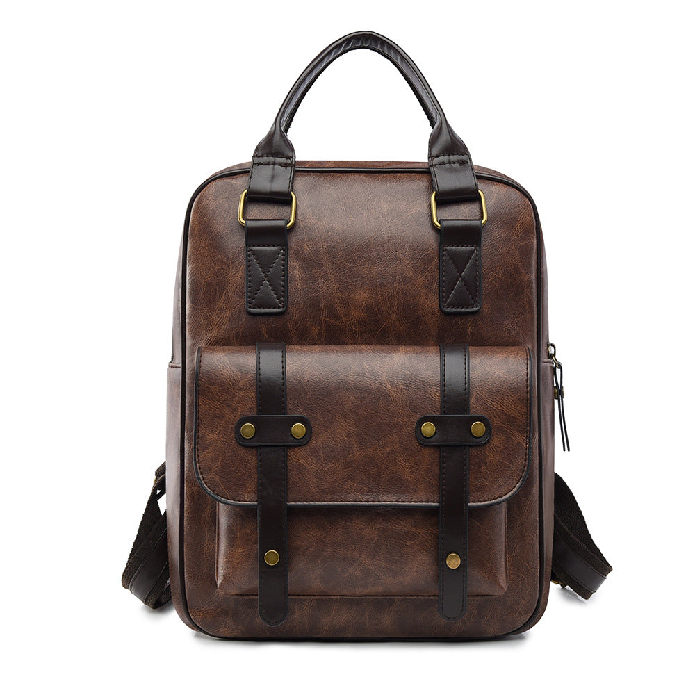 Vintage Leather Multi-Functional Backpack Calm Wears