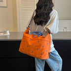 Spacious Embroidered Weekend Tote