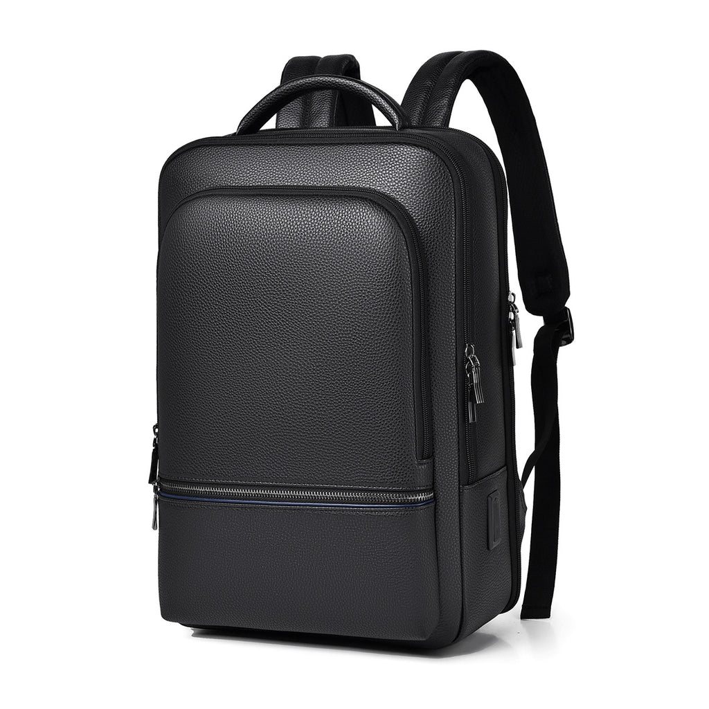 Sleek Leather Laptop Backpack