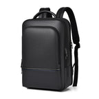 Sleek Leather Laptop Backpack