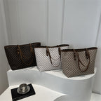 Ladies elegant tote bag with geometric pattern-https://detail.1688.com/offer/999218311520.html-Calm Wears-Khaki-nothing-Calm Wears