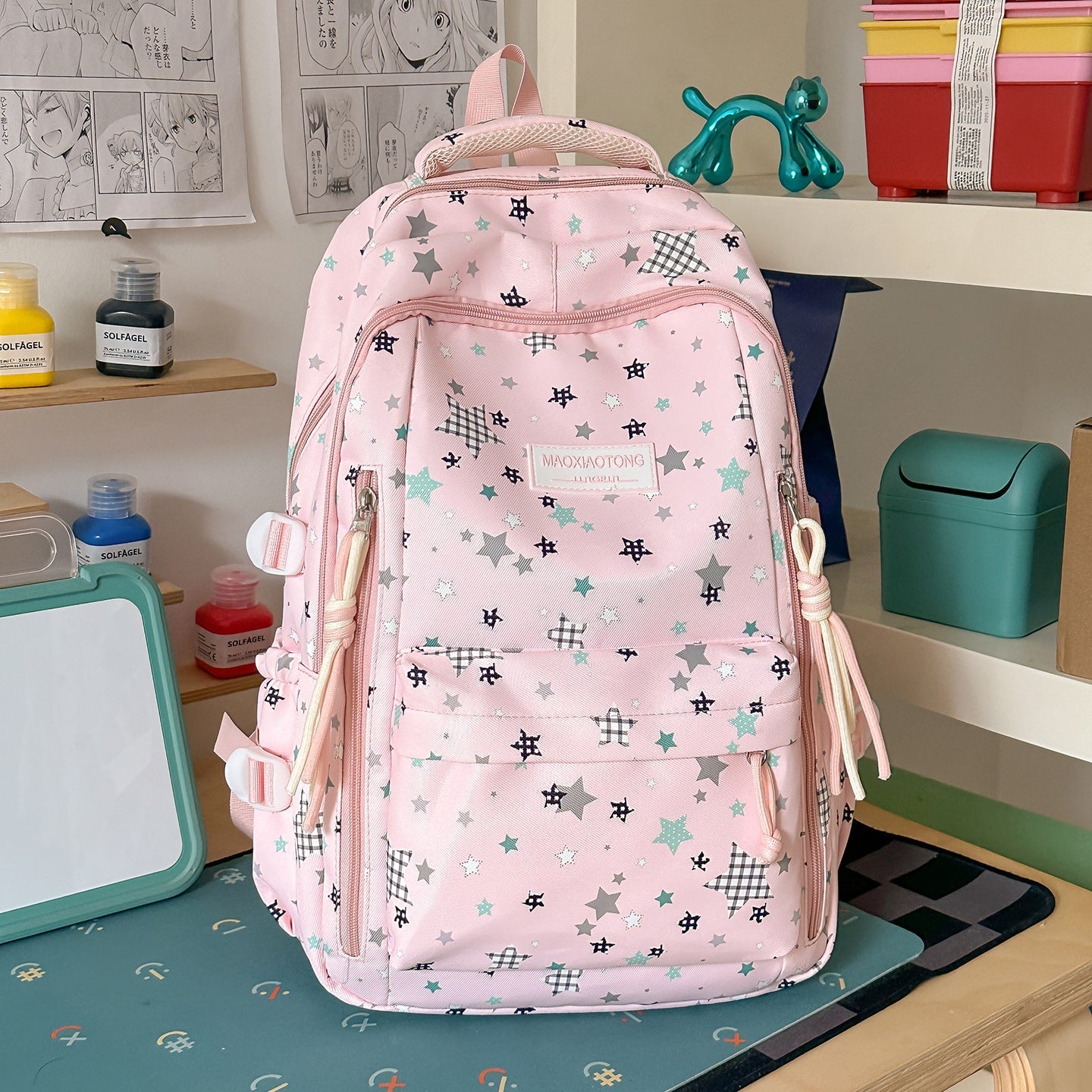 Stylish School Backpack-https://detail.1688.com/offer/1062626275280.html-Calm Wears-Pink-Calm Wears