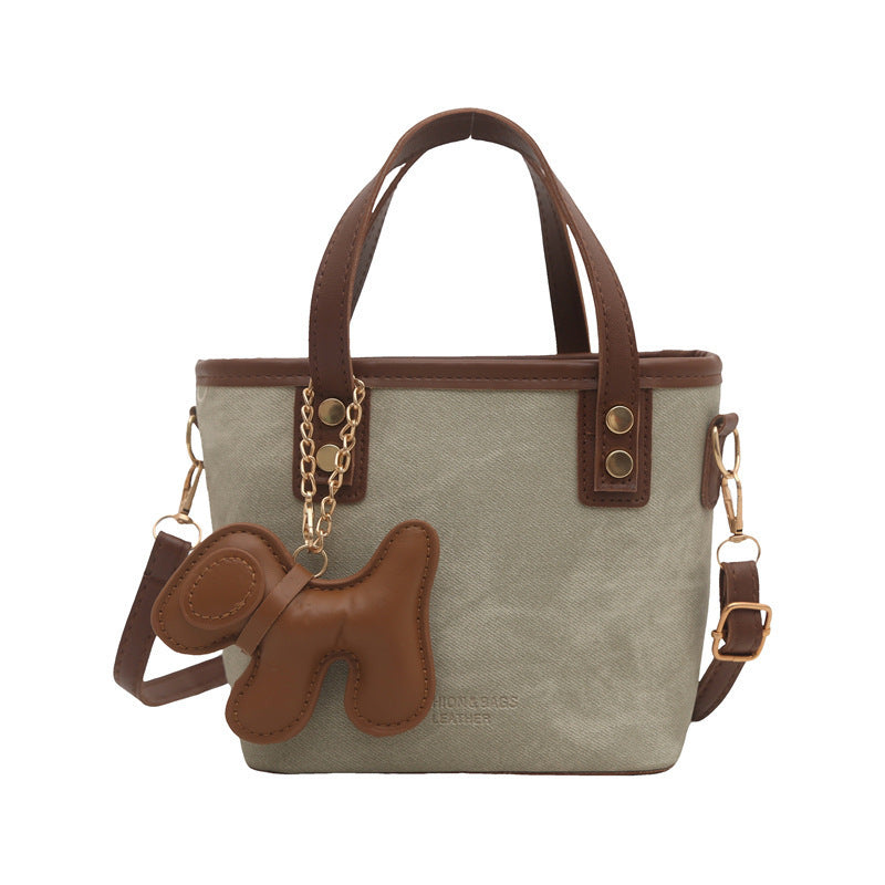Playful Denim Mini Handheld Tote Bag