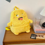 Plush Backpack with Cheerful Face