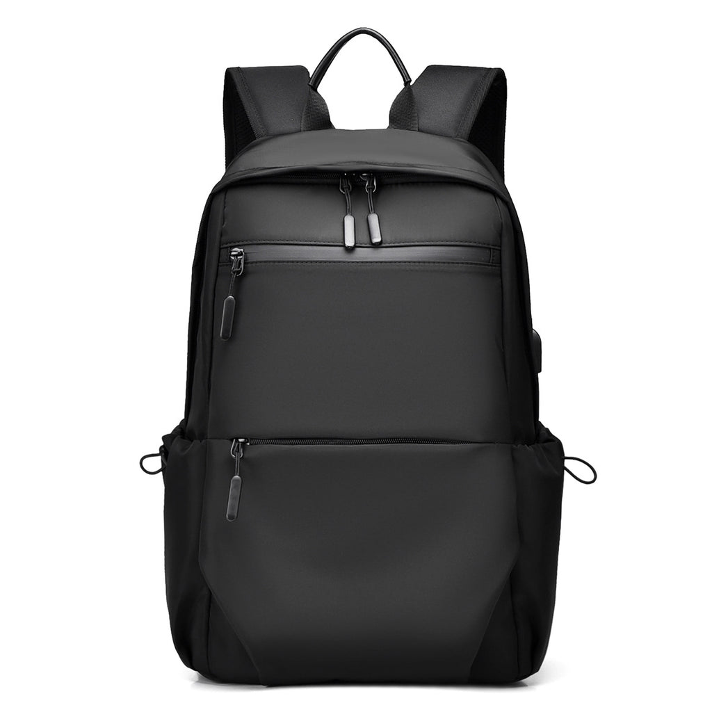 Practical city backpack with multiple compartments and waterproof material