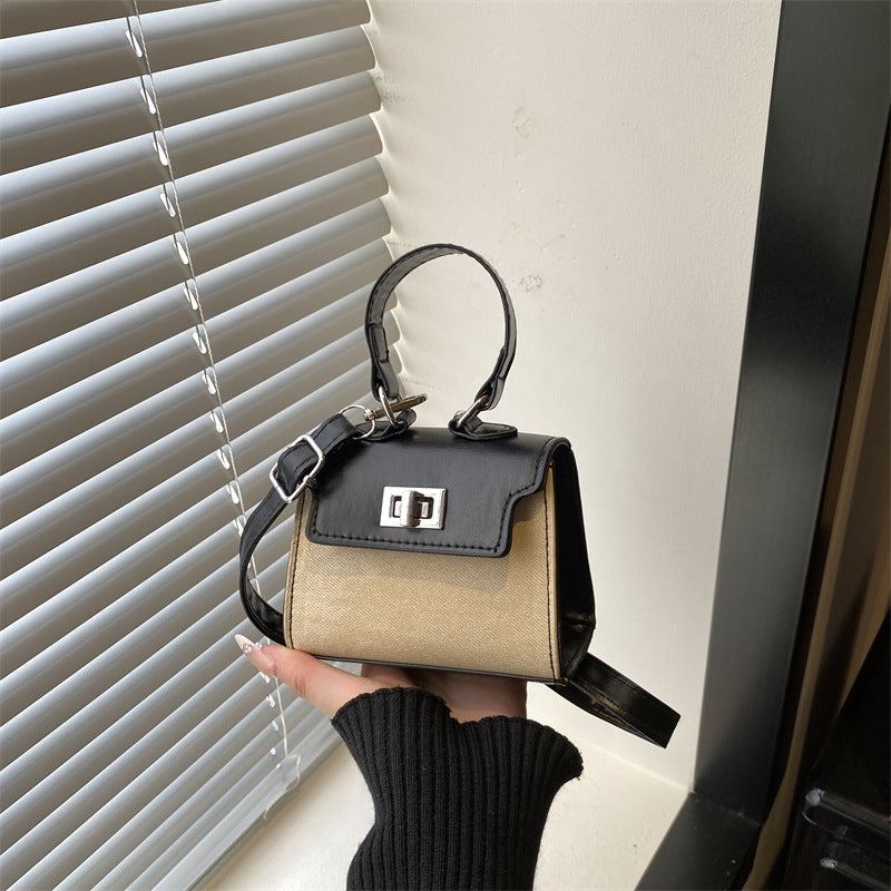 Ladies mini handbag with luxurious leather look and practical carrying handles-https://detail.1688.com/offer/1051089930439.html-Calm Wears-Black-nothing-Calm Wears