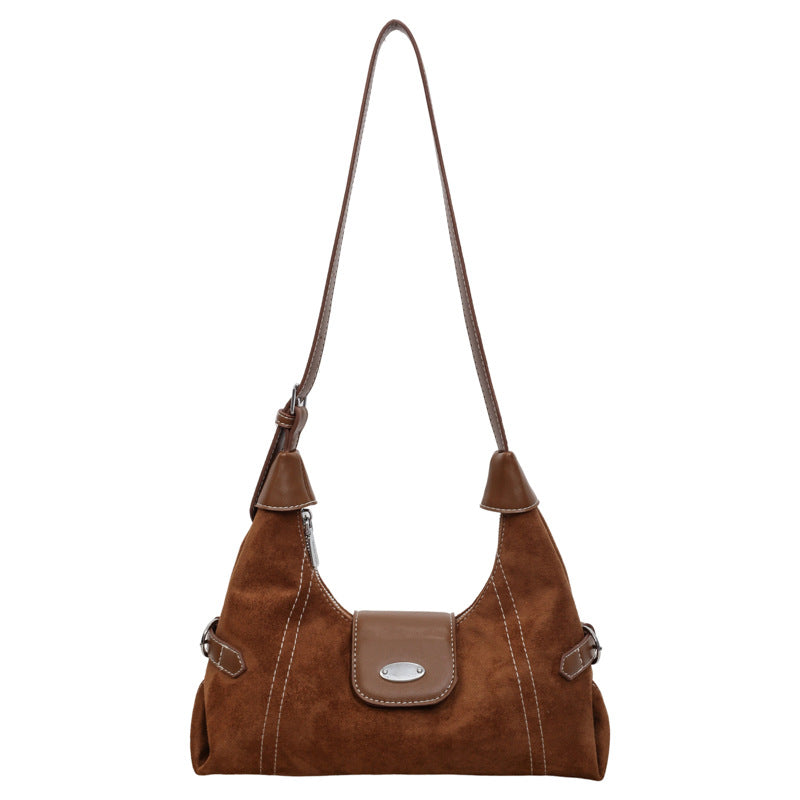 Stylish Suede Shoulder Bag