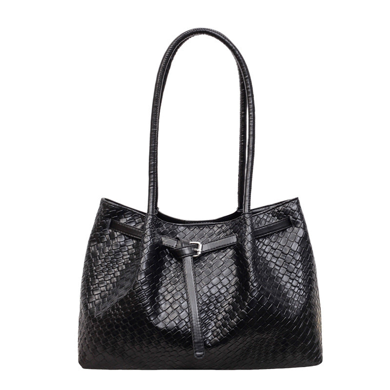 Textured Leather Tote Bag
