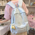 Embroidered Floral Print Backpack