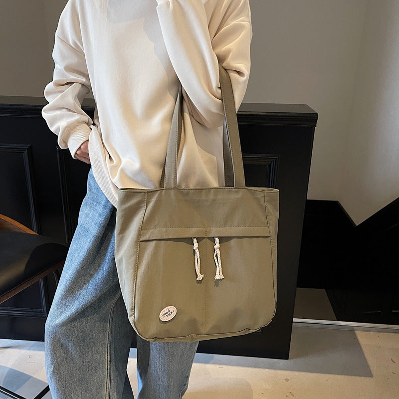 Casual Multi-Pocket Canvas Tote Bag Calm Wears