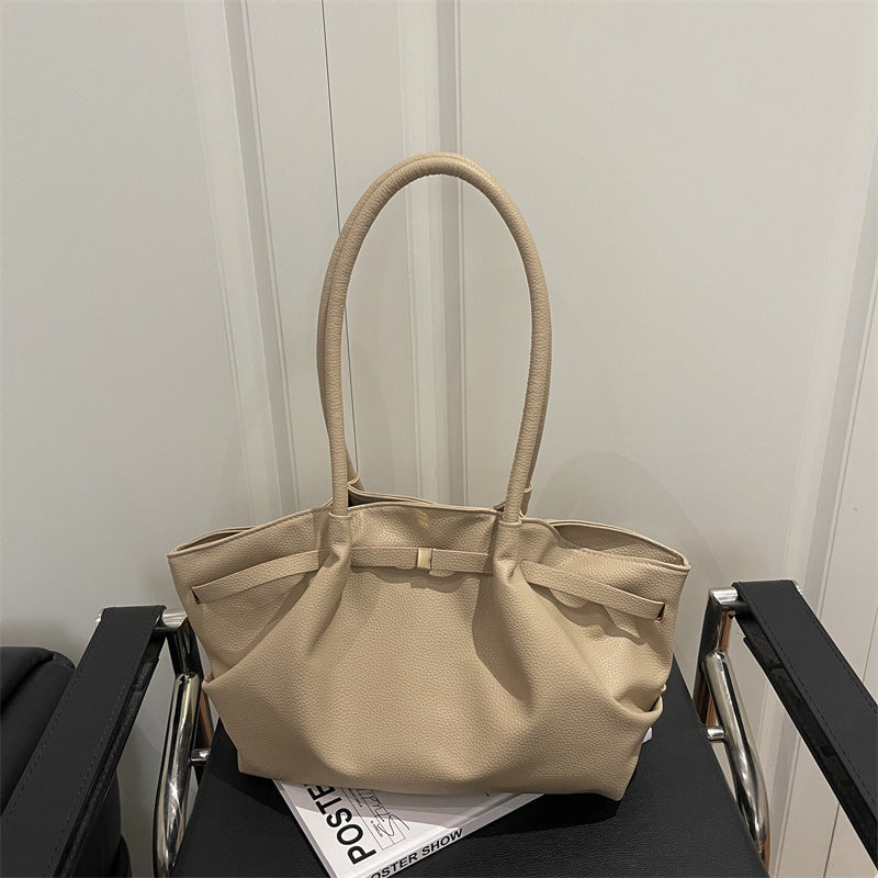 Premium Soft Leather Handheld Tote Bag