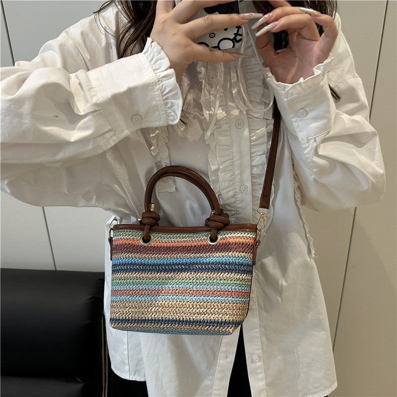 Woven Handheld Tote Bag
