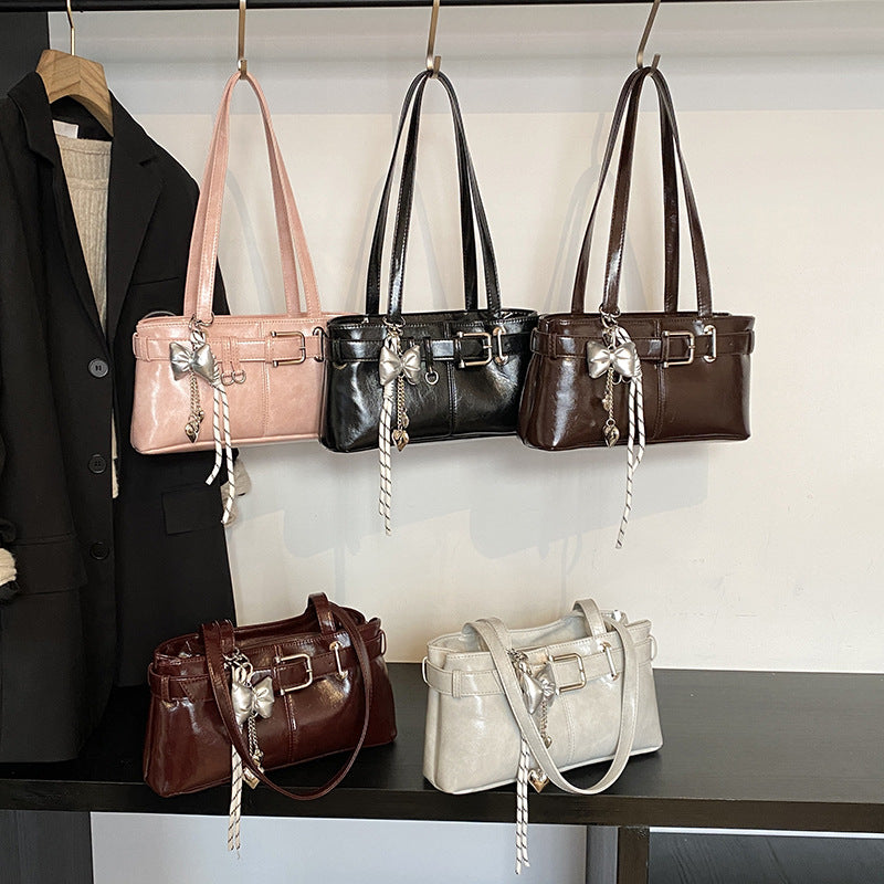 Women's mini handbag with removable charm