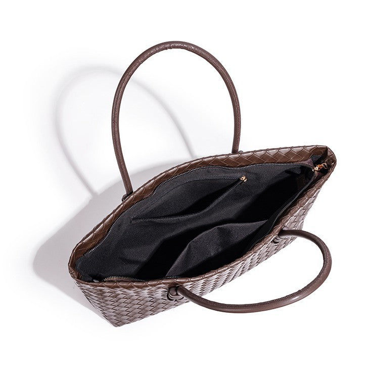 Woven Leather Tote Bag