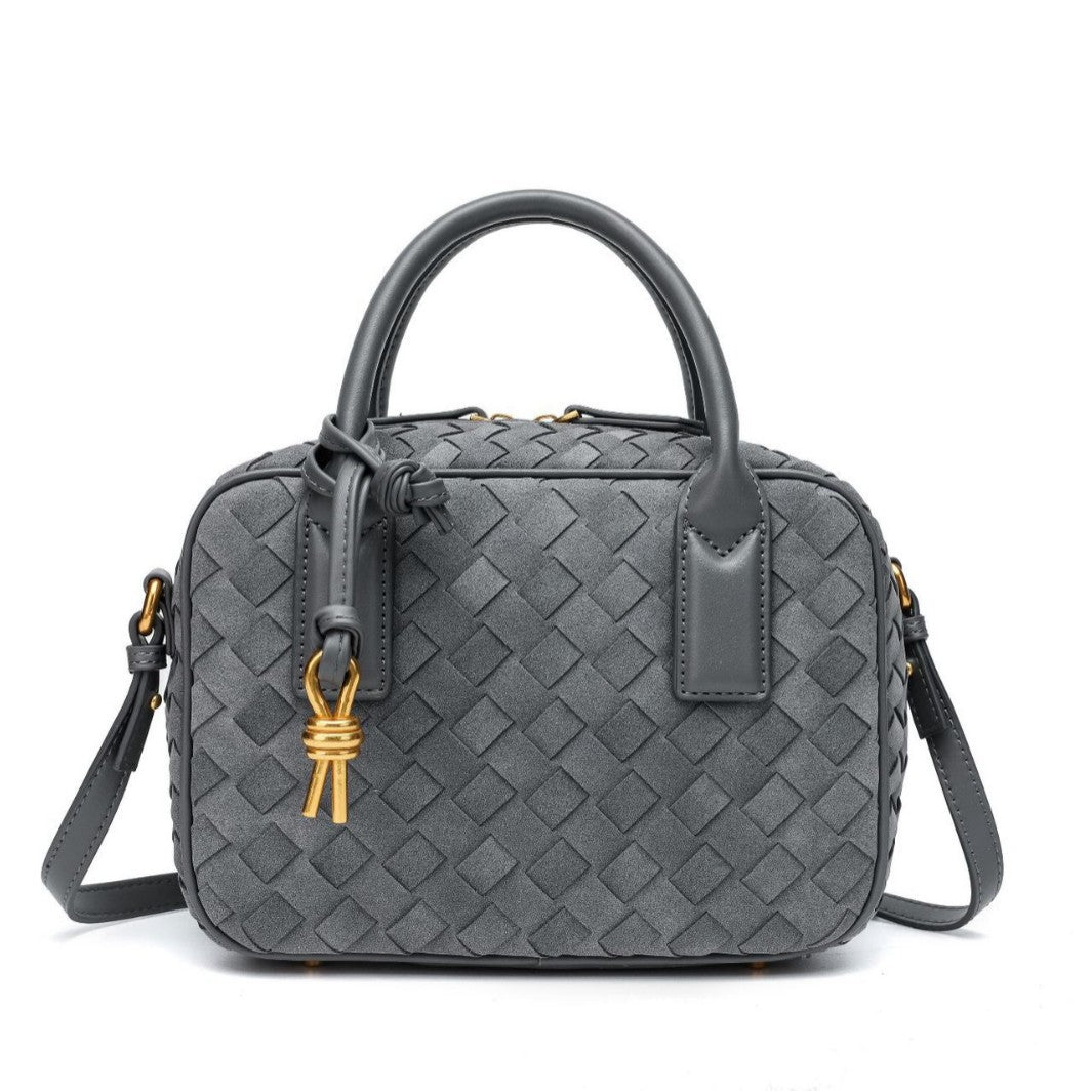 Textured Leather Boutique Handbag