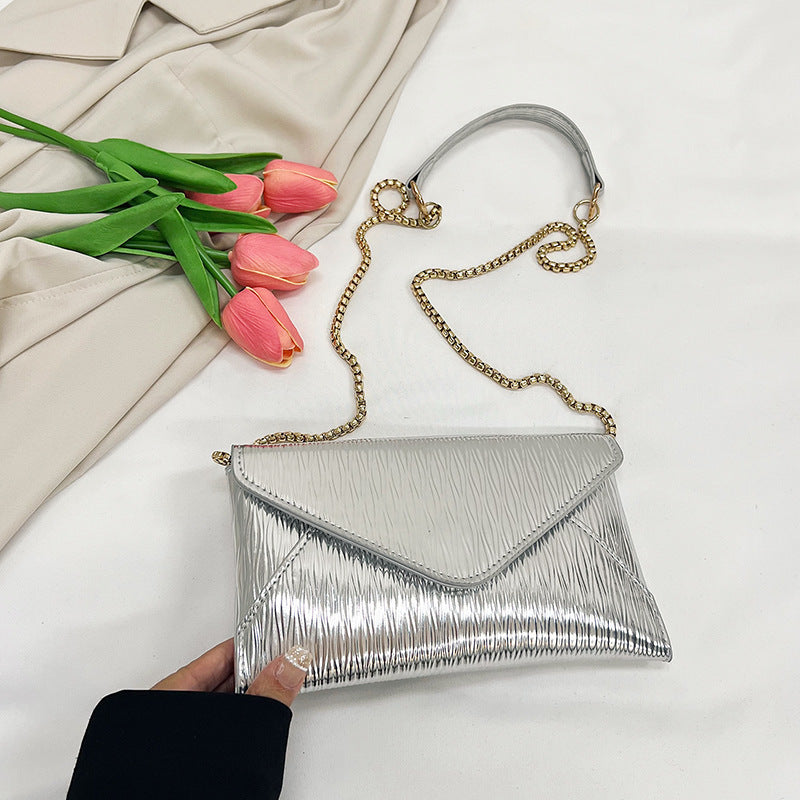 Women's elegant clutch with shiny upper material-https://detail.1688.com/offer/741849679667.html-Calm Wears-Silver-nothing-Calm Wears