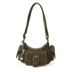 Women's shoulder bag in modern design with practical compartments-https://detail.1688.com/offer/1009380597804.html-Calm Wears-Green-Size: with tag-Calm Wears