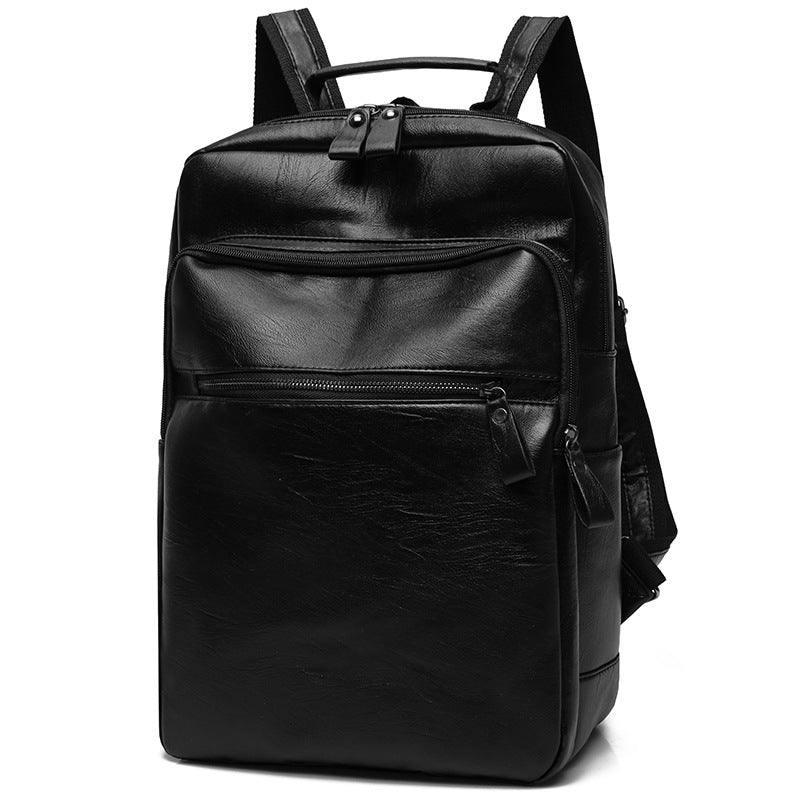 Men's Sleek Leather Laptop Backpack