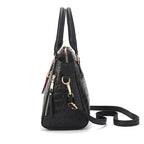 Women's high-quality tote handbag with stylish crocodile leather look and removable shoulder strap-https://detail.1688.com/offer/917026573268.html-Calm Wears-Black-28-Calm Wears