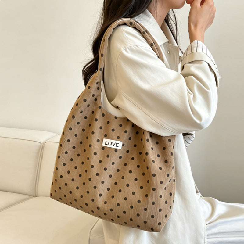 Casual Polka Dot Tote Bag