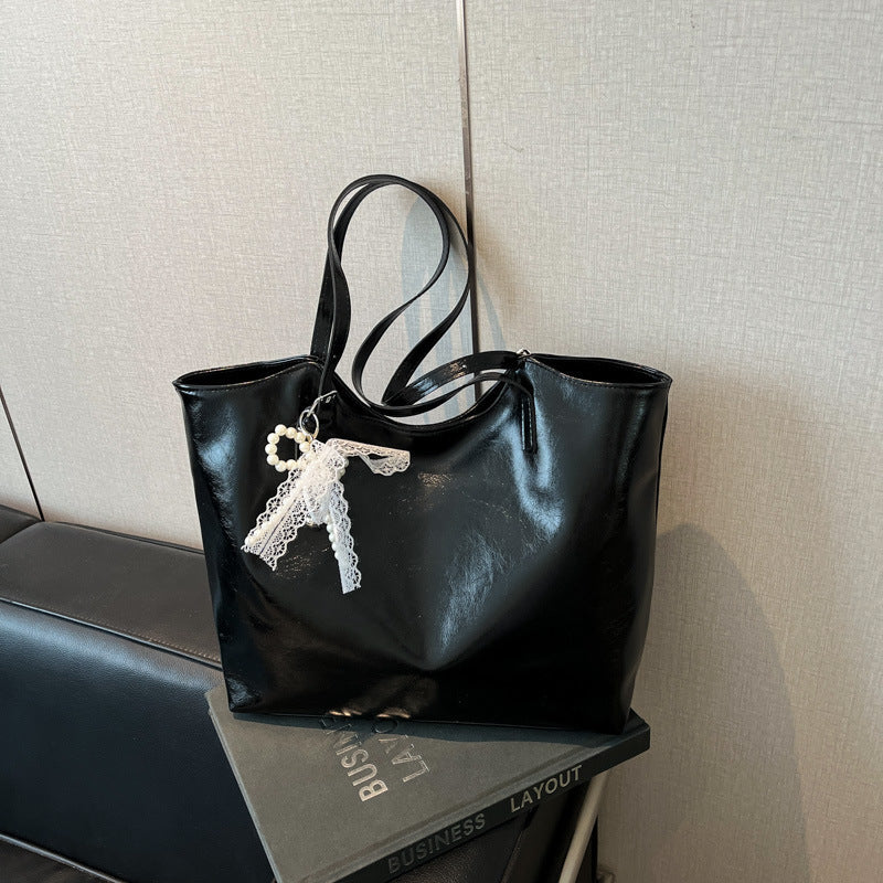 Women's stylish tote bag with practical inner pockets-https://detail.1688.com/offer/914664890411.html-Calm Wears-White-nothing-Calm Wears
