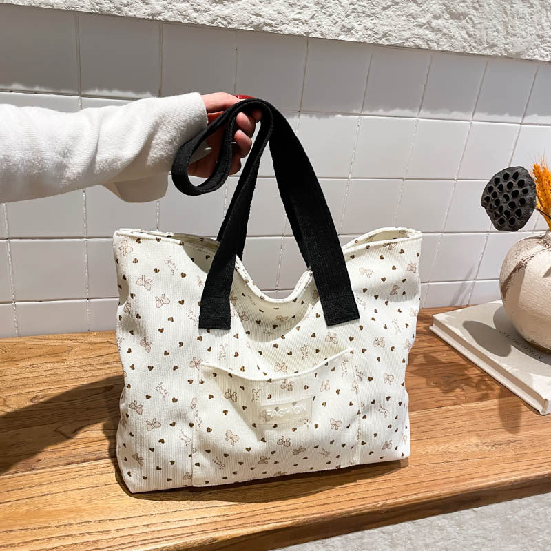 Ladies fashionable tote bag with heart design-https://detail.1688.com/offer/1032471040126.html-Calm Wears-White-nothing-Calm Wears