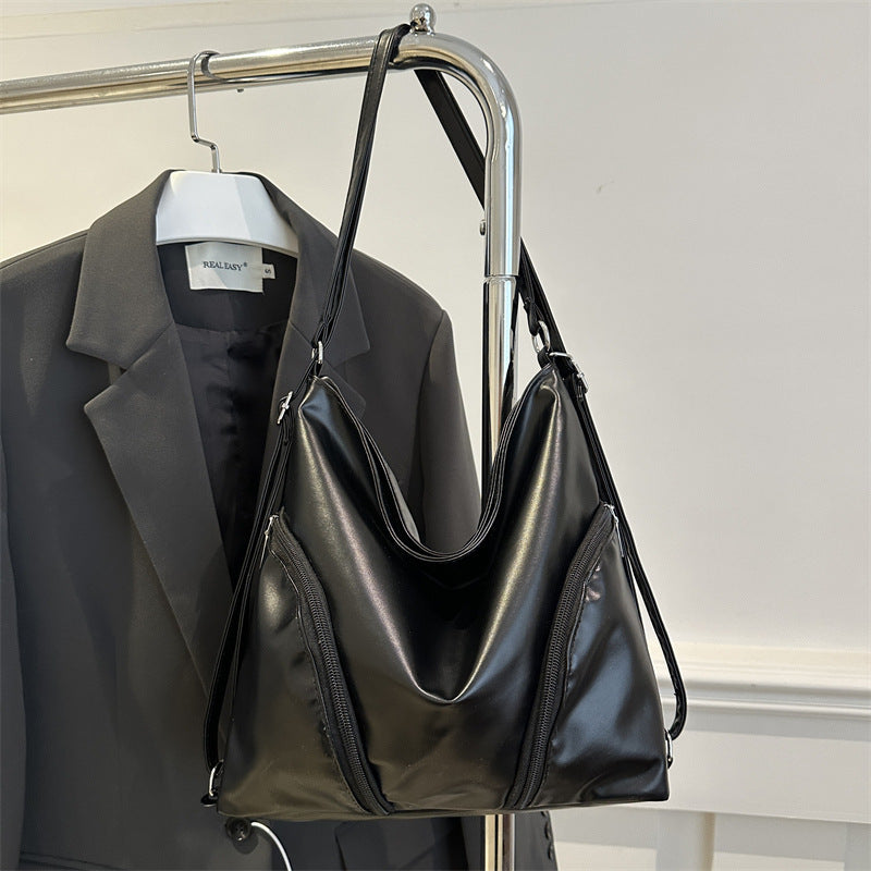 Chic Faux Leather Hobo Bag